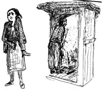 Girl having pelvic pain and boy having pain during urination