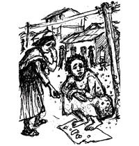 Young woman suffering from obstetric fistula