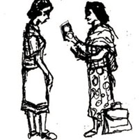 Health Extension Practitioner counselling a girl