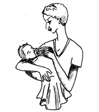 An HIV-infected mother is feeding her baby using a bottle.