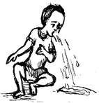 Child with profuse vomiting