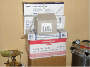 Delivery of resources to a health facility