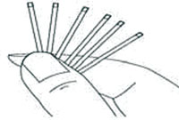 Six Norplant rods.