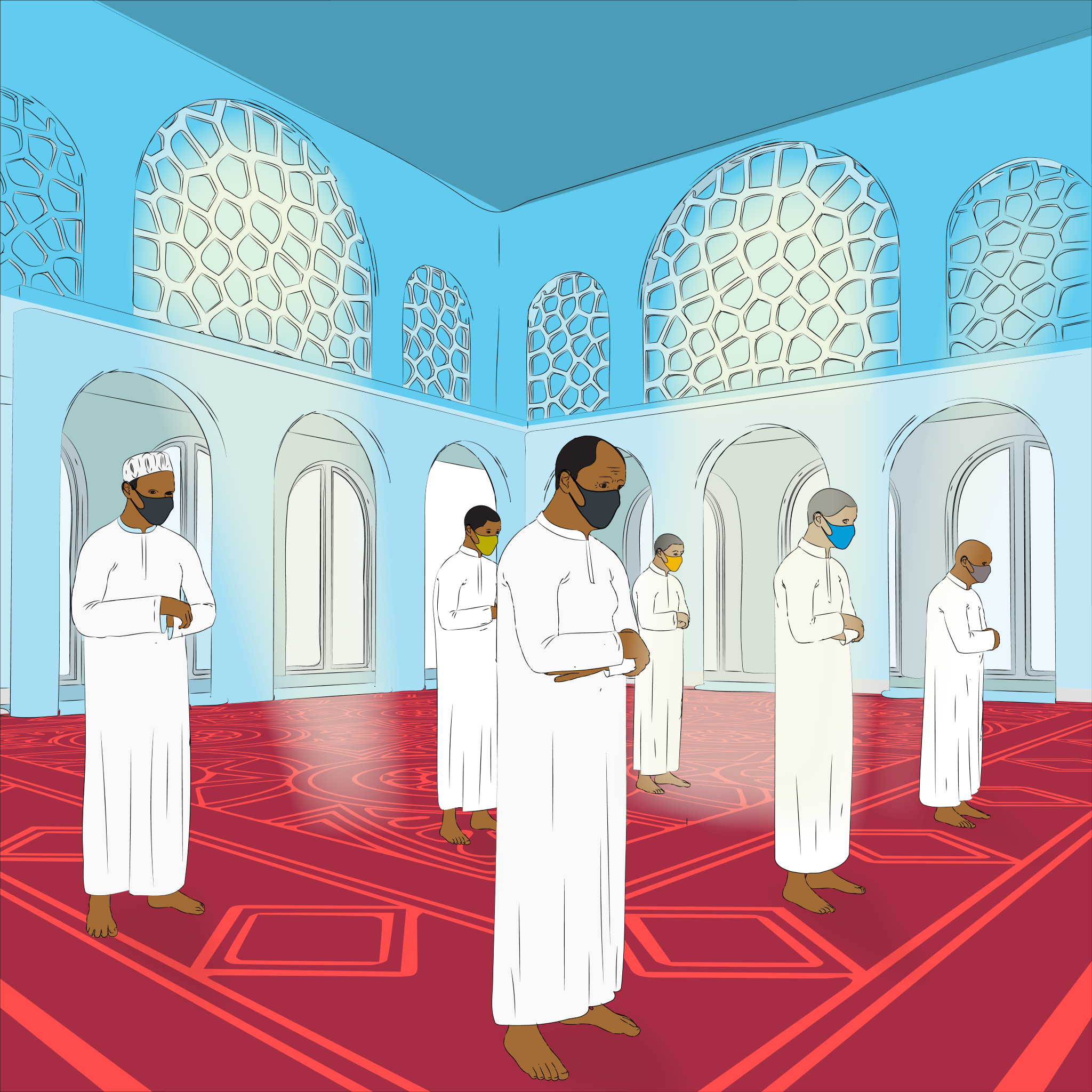 Prevention methods of COVID 19 at a religious gathering