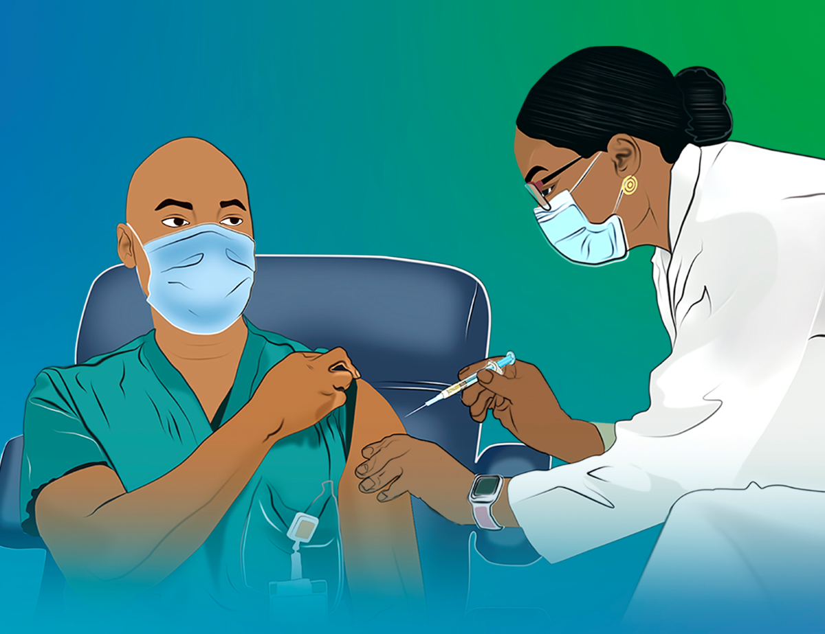 COVID-19 prevention measures during vaccination