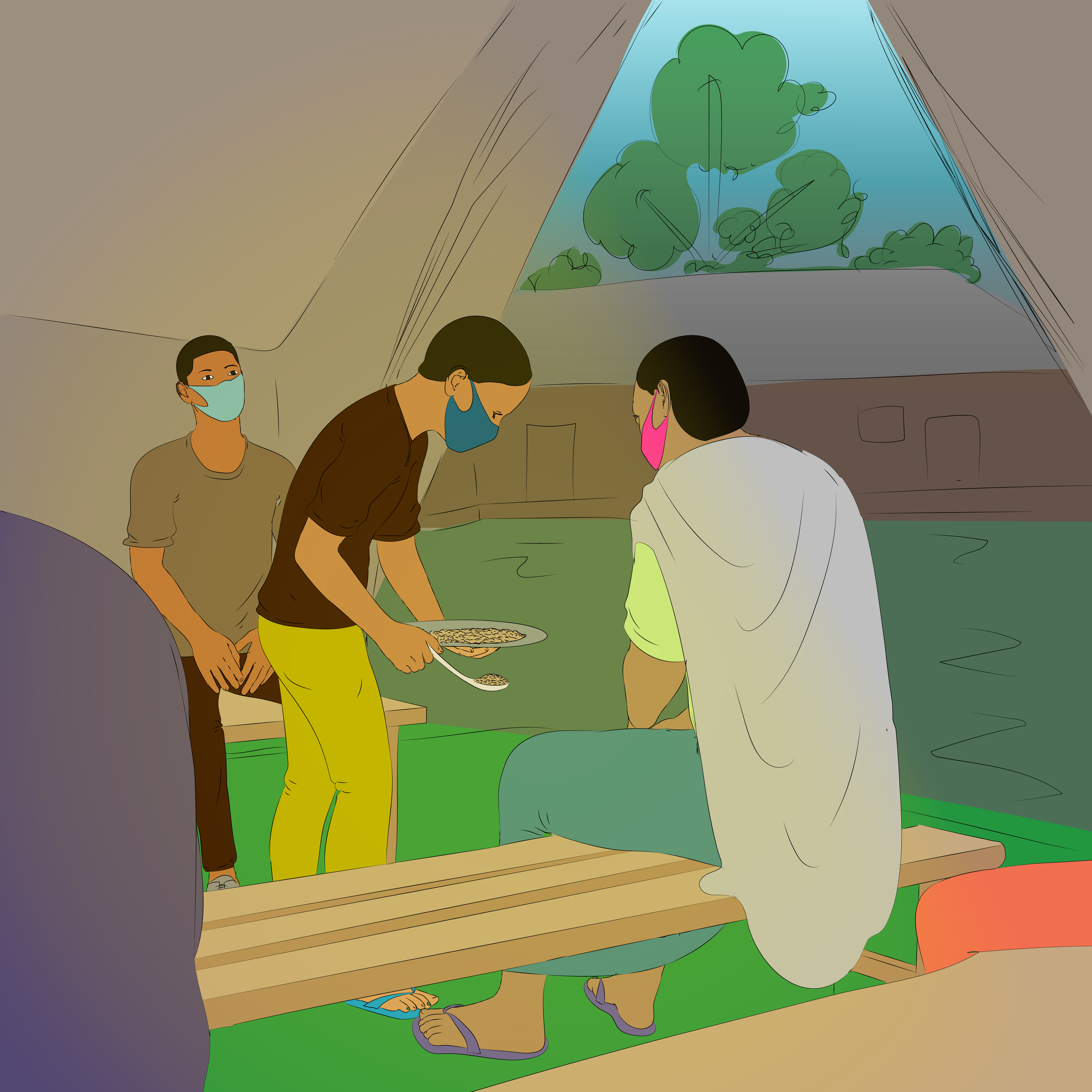 Separate utilization of equipment after funeral ceremony