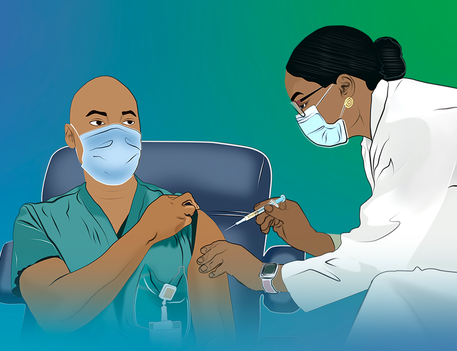 COVID-19 prevention measures during vaccination
