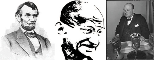 World leaders have suffered with depression; Abraham Lincoln, Mahatma Gandhi and Winston Churchill