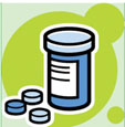 Medication: tablets and bottle