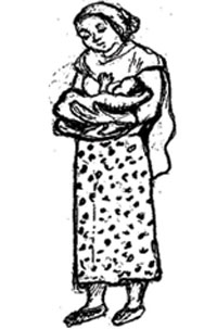 Woman holding her baby