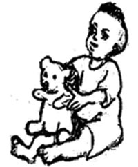 Baby with toy