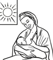 Mother breastfeeding her baby