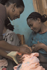 Breastmilk contains all the water and nutrients needed for the infant